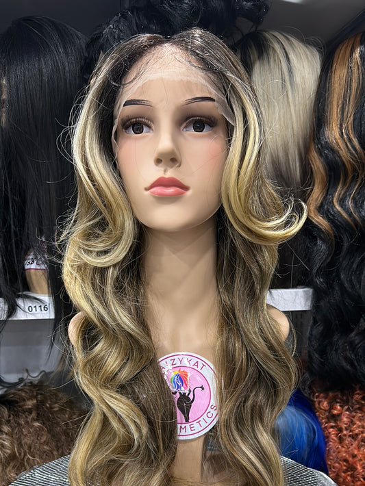 #44 Paris - Middle Part Lace Front Wig - Med. Blonde 26in