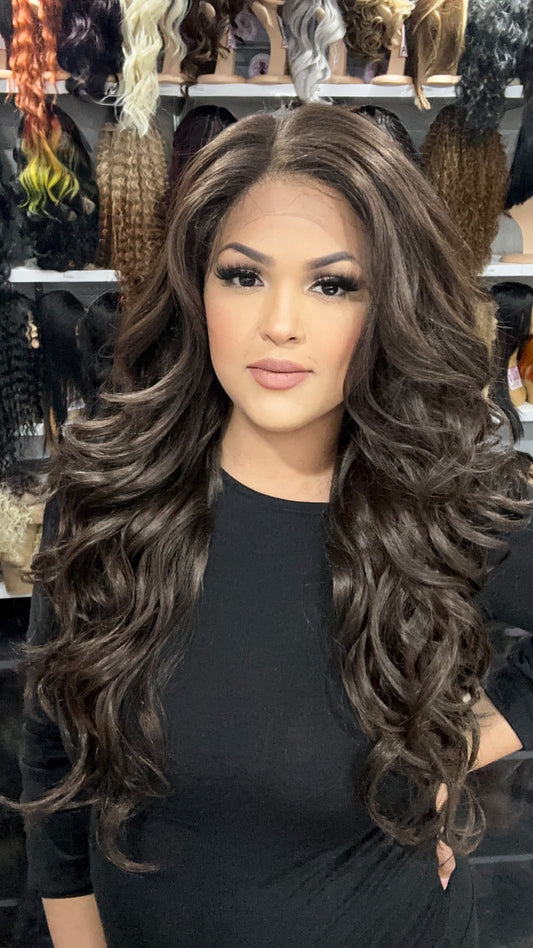 #31 Danny - 13x4 Free Part Lace Front Wig - Color Brown 26in